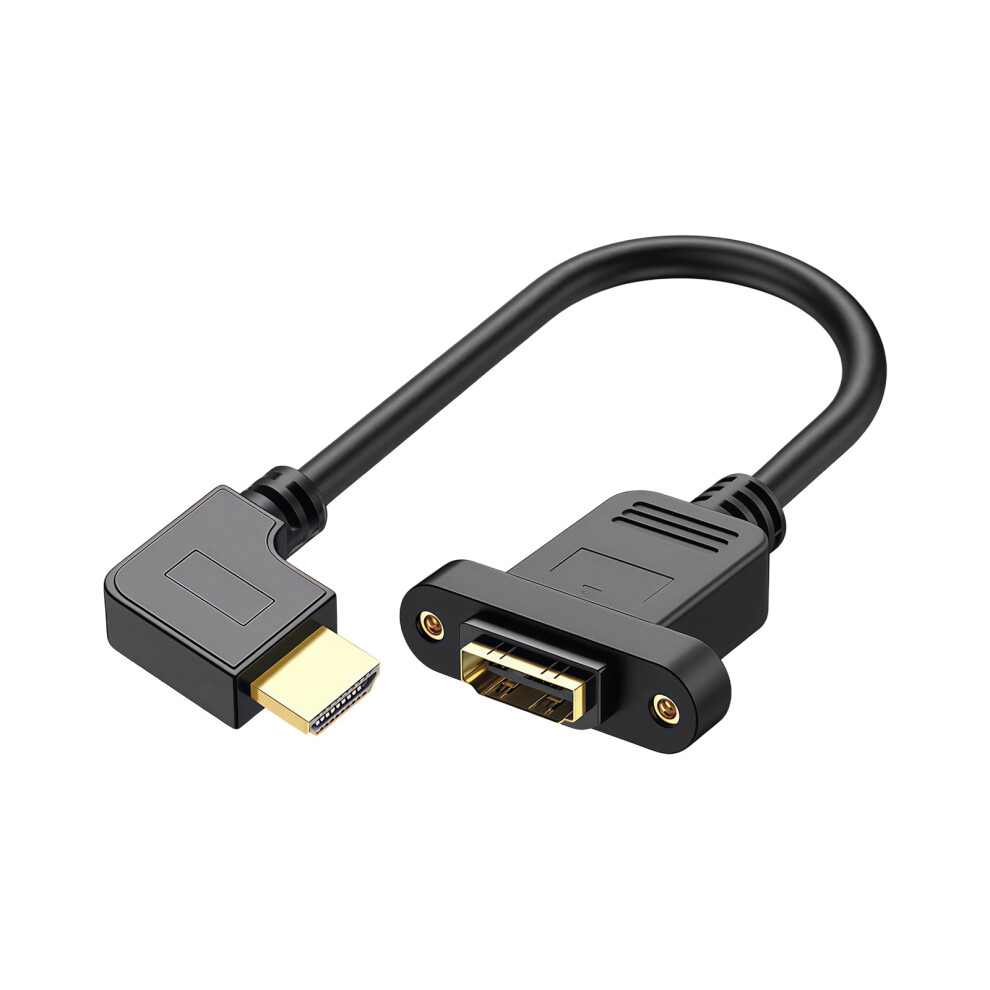 Hdtv Male To Female Right Angle Cable 0.5M For Space Saving Installations Bend Left 7695001067584