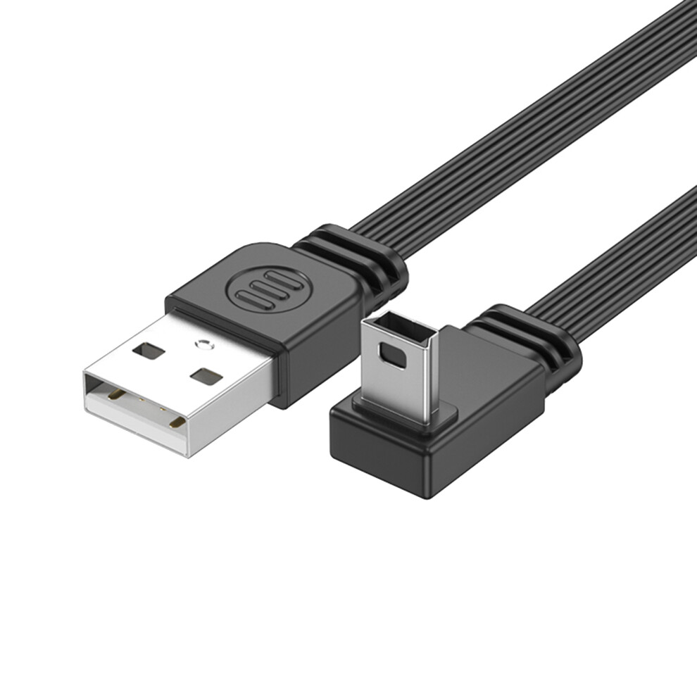 Flat Silicone Usb 2.0 Male To Mini Usb Male Adapter Cord For Mobile Gaming 15Cm Down Black 7695001113724