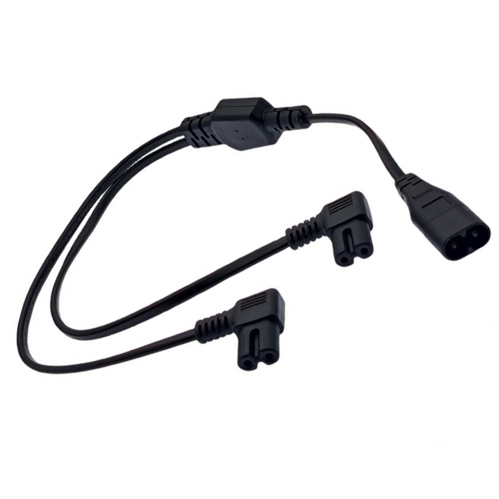 Iec320 C8 To 2 C7 Right Angle Splitter Power Cord For Printer Electronic Devices 7695001061742