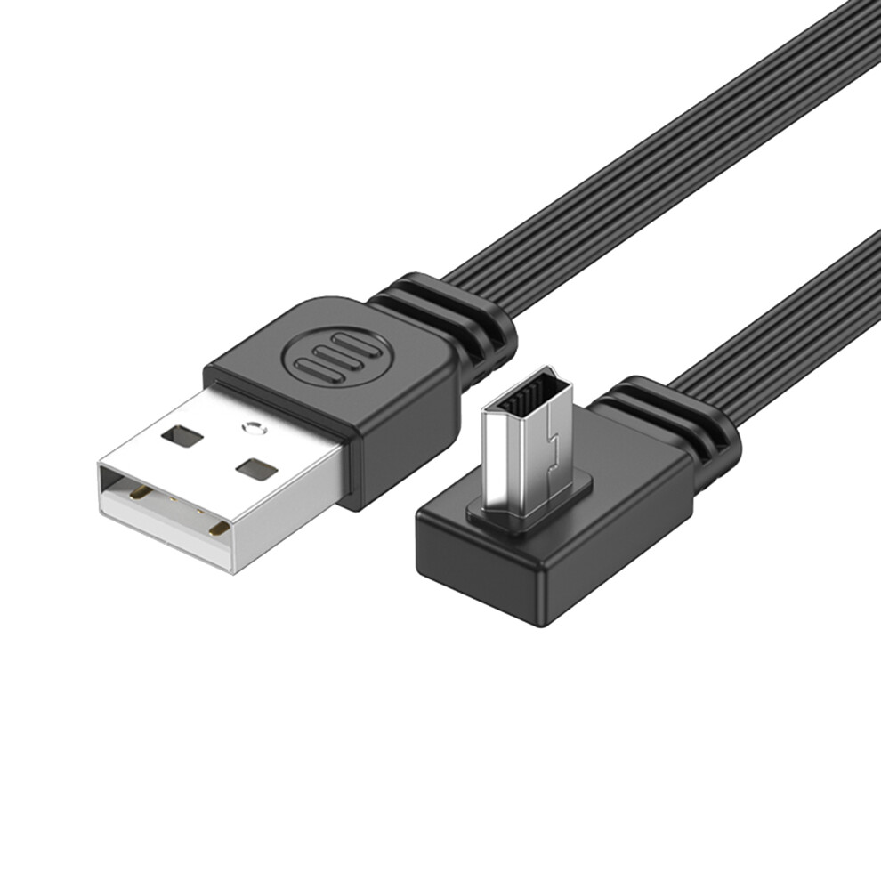 10W Charging Usb 2.0 To Mini 5Pin Right Angled Flat Cord For Digital Camera 15Cm Left 7695001113946