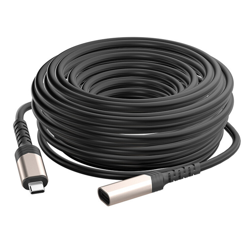 Type C Extension Cord Compatibles Solar Panel Security Cameras Charging 10 Meters Black 7695001143240