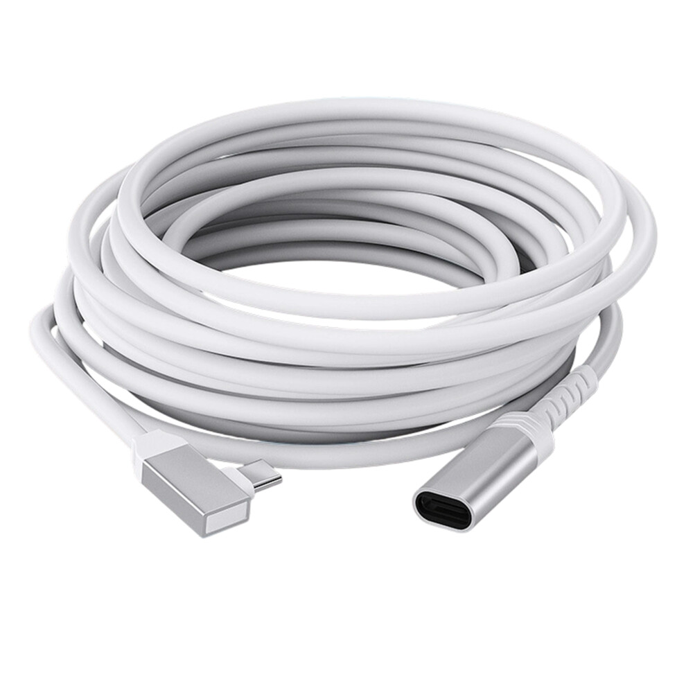 Type C Cord Right Angled Extension Cable For Solar Security Camera Charging 8 Meters White 7695001145473