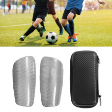 Shock Absorption Carbon Fiber Soccer Shin Protectors Pad For Injuries Prevention Black M