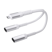 Compactly 25cm Type C Charging Cable For Solar Powered Devices Extension Cord White