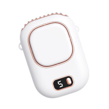 Mini Desktop Neck Fan 120 Wide Angle Cooling Handsfree For Work Travel Home White