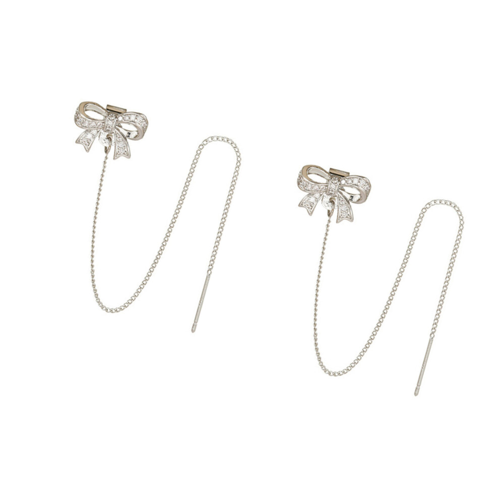 Earphone Clip Security Clip On Charm Butterfly Zircon Accent For Freeclip 1/2 Silver 7695001144285