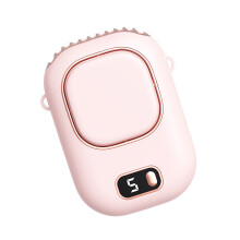 Mini Desktop Neck Fan 120 Wide Angle Cooling Handsfree For Work Travel Home Pink