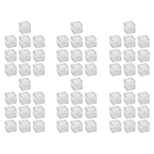 60Pcs Acrylic Box Trays for 0.39Inch 10mm Elements Cubes Clear Case Periodic Table Bracket for Elements Collections