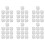60Pcs Acrylic Box Trays for 0.39Inch 10mm Elements Cubes Clear Case Periodic Table Bracket for Elements Collections 1
