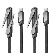 High Strength Braided 240W/30W Type C Charging Cable Feature Foldable Holder 1