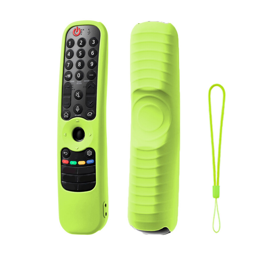 Slim Fit Silicone Remote Skin Antiscratch Easy Install Cover For Fluorescent Green 7695001139908