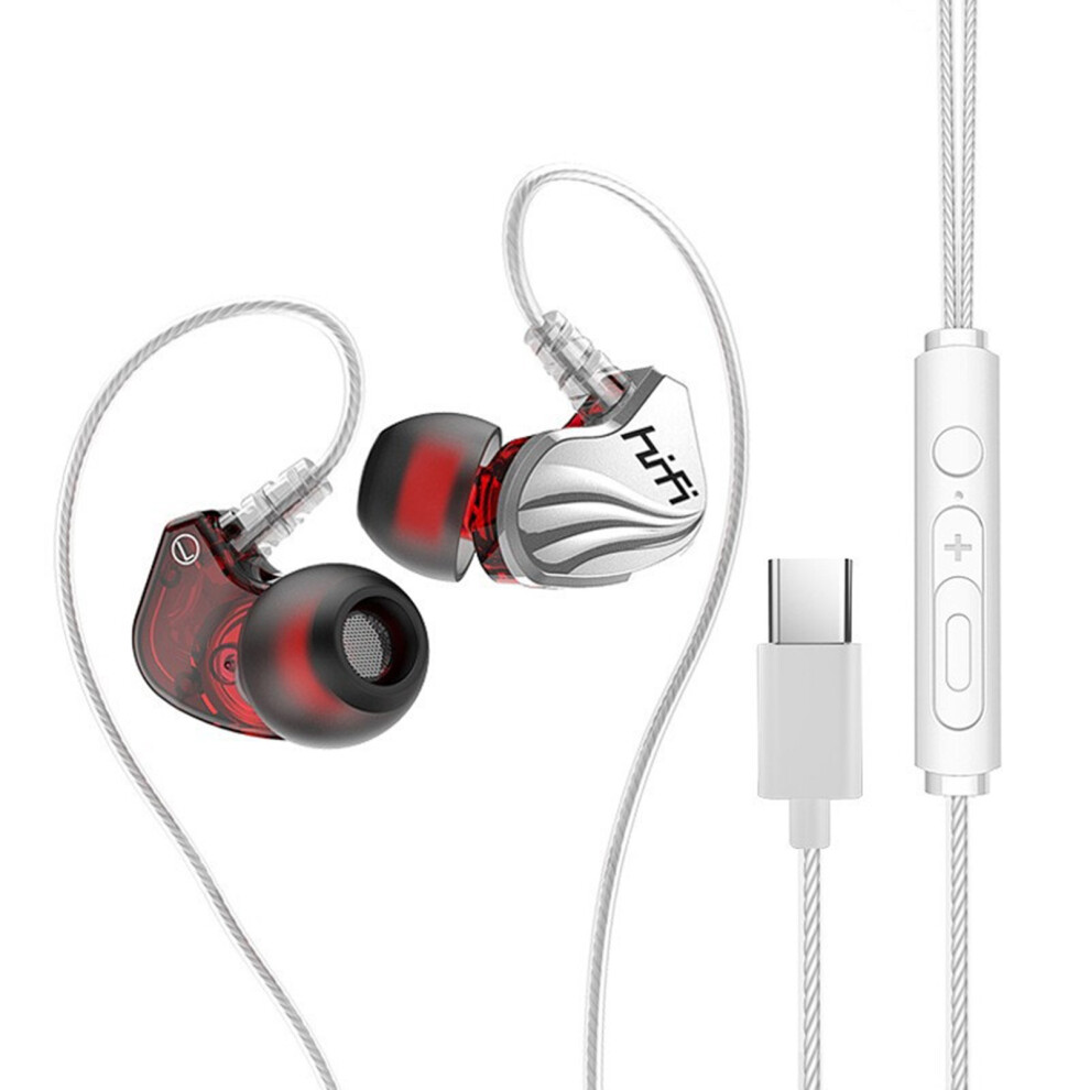 Running Earphones In Ear Headphones Noise Cancelling Mic And Tpe For Type C Silver 7695001073158