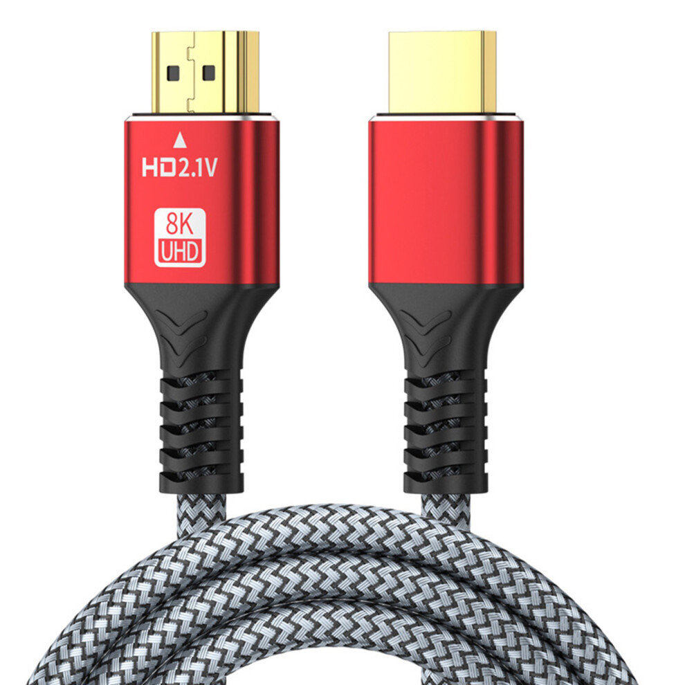 Premium Braided Hdtv 2.1 Cord Supports 8K Resolution With 48Gbps Bandwidth 2M 7695001118095