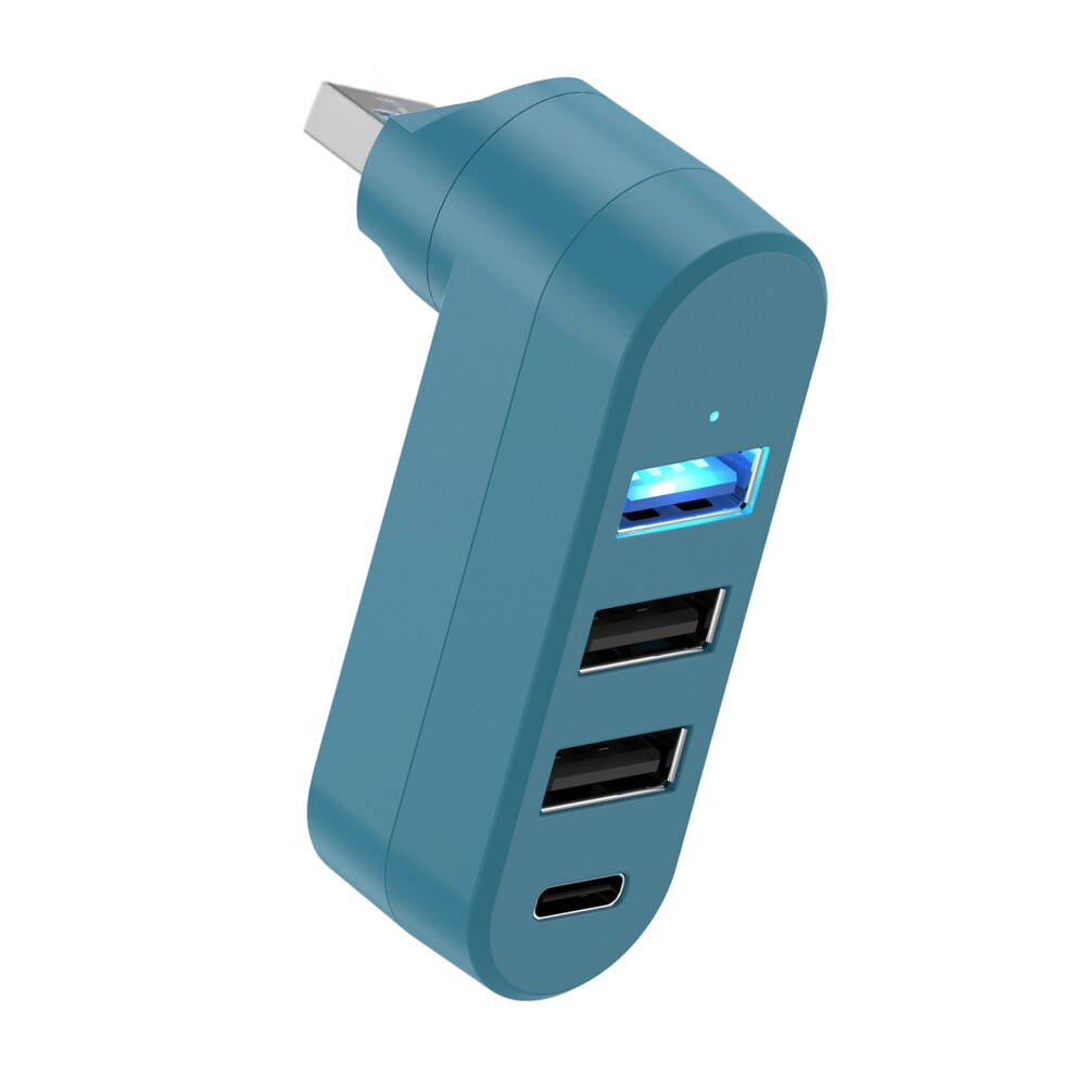 4-Port Usb3.0 Dongle Expander Hub For External Storage Keyboards And More Blue 7695001073189
