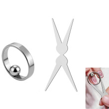 (ring+ spherical + French, 1set) 2-in-1 Katzenaugen Magnet Set, französischer Maniküre & Ringmagnet