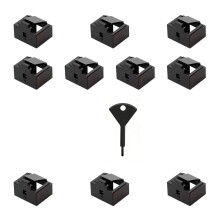 10Pcs Computer RJ45 Protectors Prevent Dust Moisture With Included Key Black