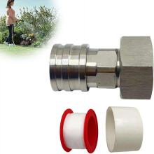 (Connector+Sealing Tape, 1set) Puutarhaletku adapteri, 3/4" nais - 1/4"
