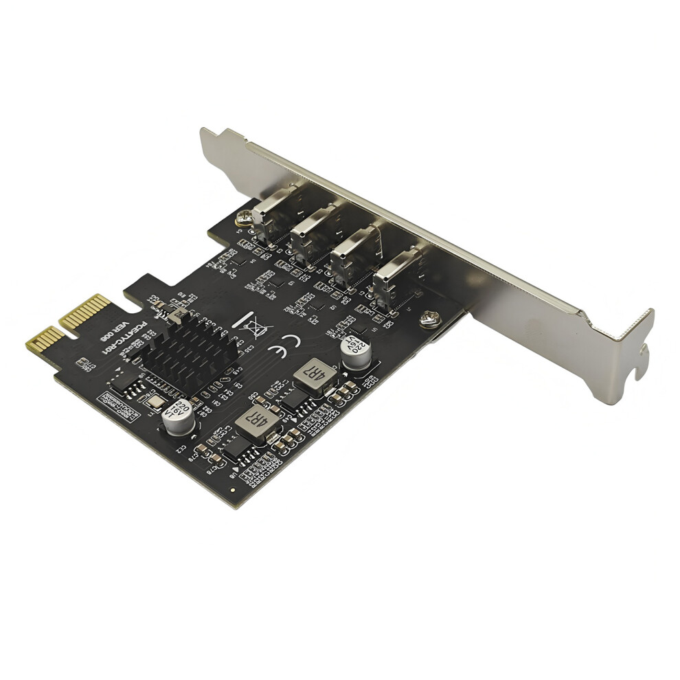 Fast Speed 5Gbps Pcie 1X Type C Expansion Card 4 Port For Data Transfer 7695001055994