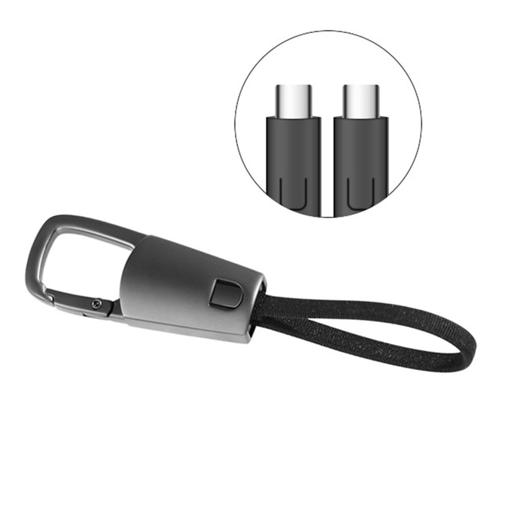 Powerful 60W Type C Charging Cable With Braided Cover And Keychain Type C Cord 7695001078665