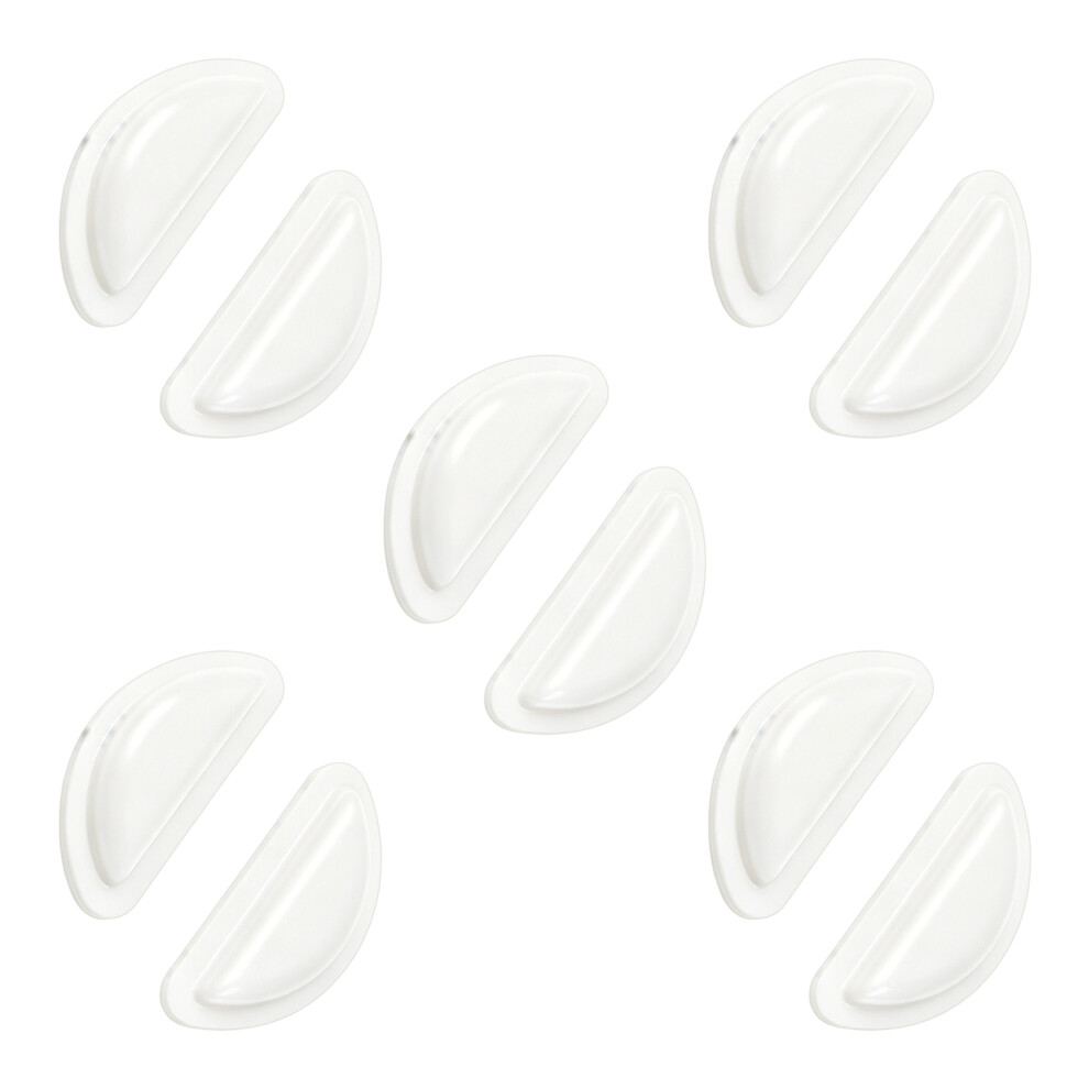 Premium Silicone Nose Pad Cushions Fit for D Shape Glasses With Enhanced Grip White