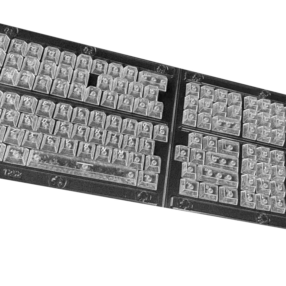 132 Key Mechanical Keyboard Keycaps Carbon Fiber Look And Shine Through Transparent Light 7695001076371