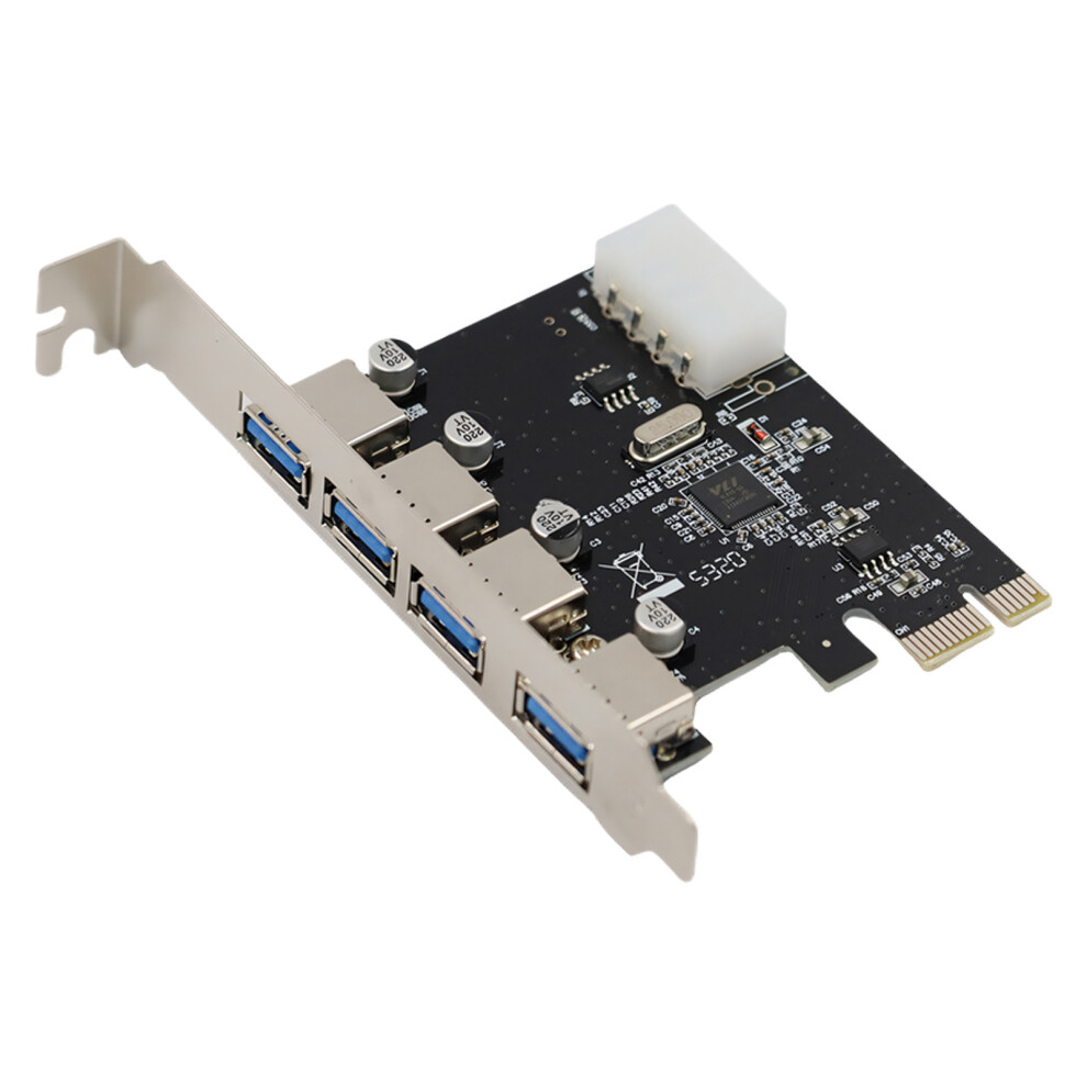 Low Profile 2/4 Port Pcie To Usb3.0 Adapter Pcie Expansion Card Adapter Operating 4 Bites 7695001133173