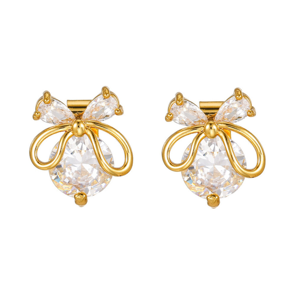 Delicate Zirconia Stone Ear Clip Accessory For Freeclip 1 2 Earbud Clip Gold 7695001101332