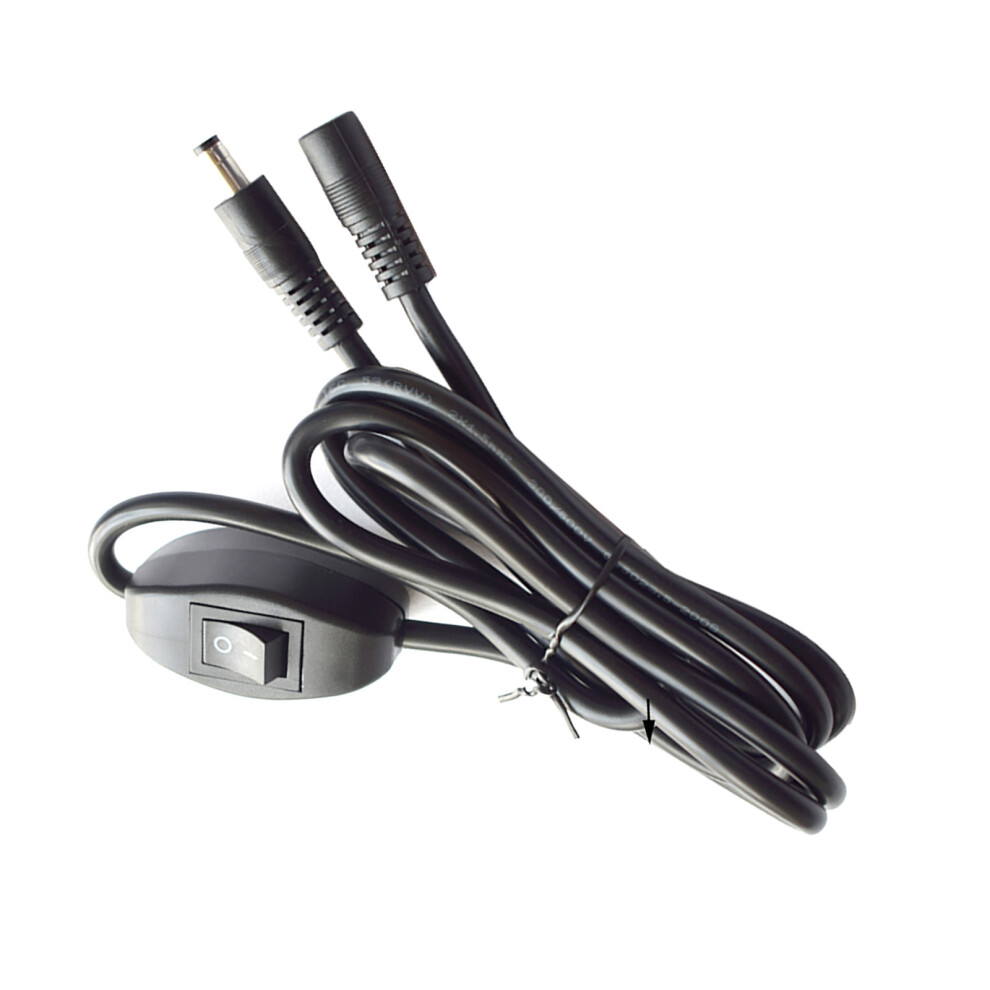 Plastic Dc12v Power Cable 5.5X2.1mm Sockets With On Off Button For Blower 1.5M 5.5X2.1mm 7695001125727