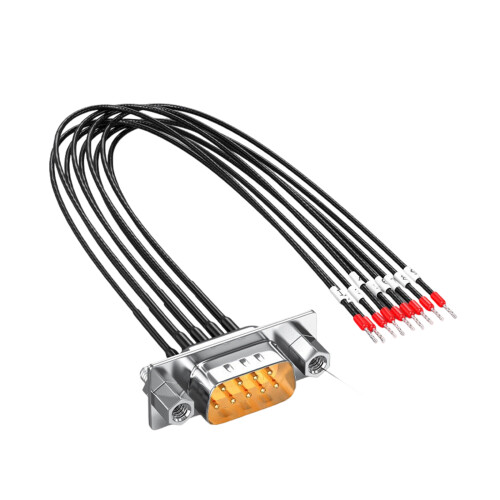 DB15 DB25 Serials Cable Panel Mount Cable Metal Texture for Industrial 0.5m DB9 males