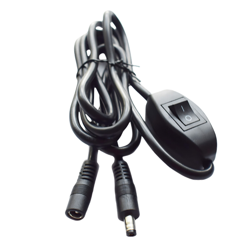 Dc12v Power Cord 5.5X2.5mm To Sockets With On Off Button 15A Current 1.5M 5.5X2.5mm 7695001125697