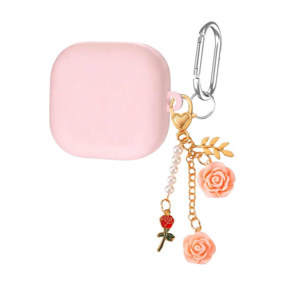 Elegant Camellias Flower Silicone Protective Case For Buds 4 And 4Pro Pink 7695001118729