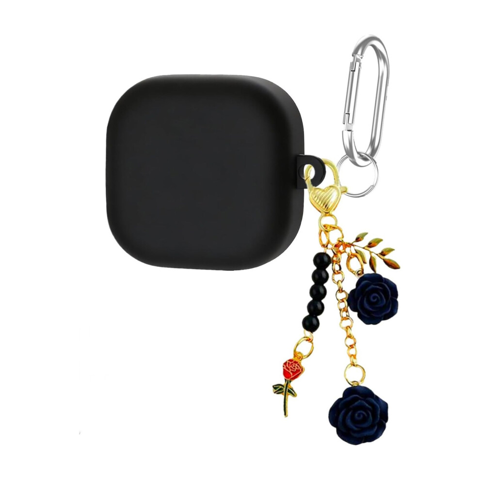 Elegant Camellias Flower Silicone Protective Case For Buds 4 And 4Pro Black 7695001118668