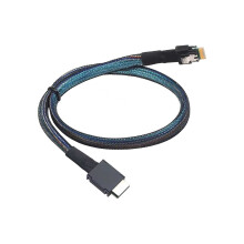 PCIe SFF-8611 4i 40P Male to SFF-8654 4i 38P Male Server Hard Disk Data Cable 50cm