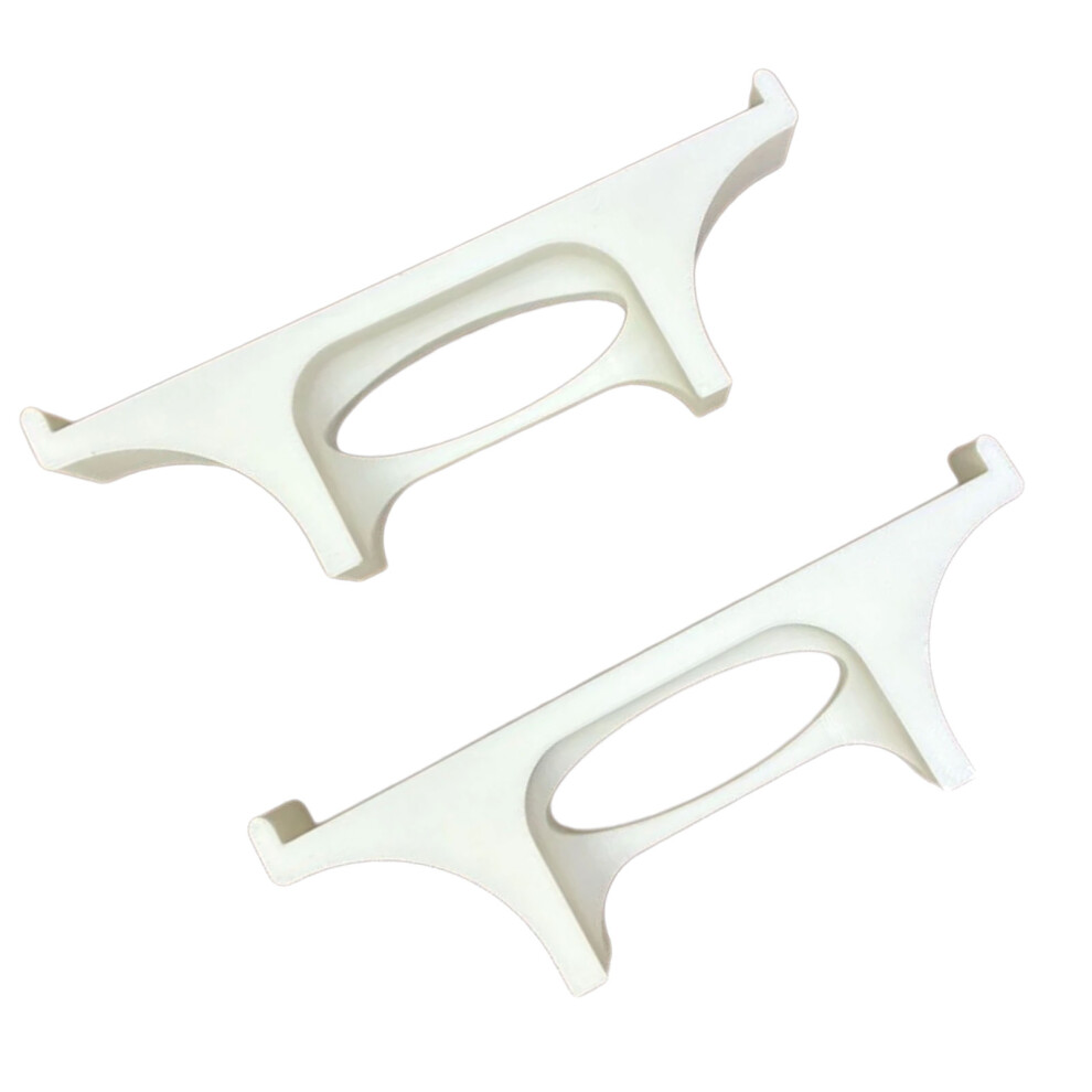 Universal Plastic Soundbar Stand Holder For Desktop Elevates And Space Saving White 7695001125659