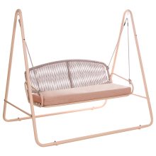Patio Swing NORCIA Metal Brown