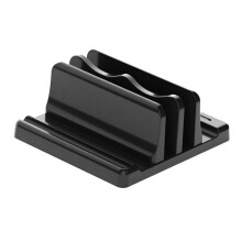 Adjustable Desktop Notebook Dock Space Saving Vertical Laptop Black Doublesided Opening