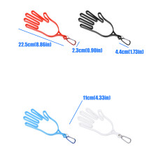 2Pcs Golfs Glove Shaper Holder, Golfs Gloves Stretcher with Hook for Golfs Bag Black