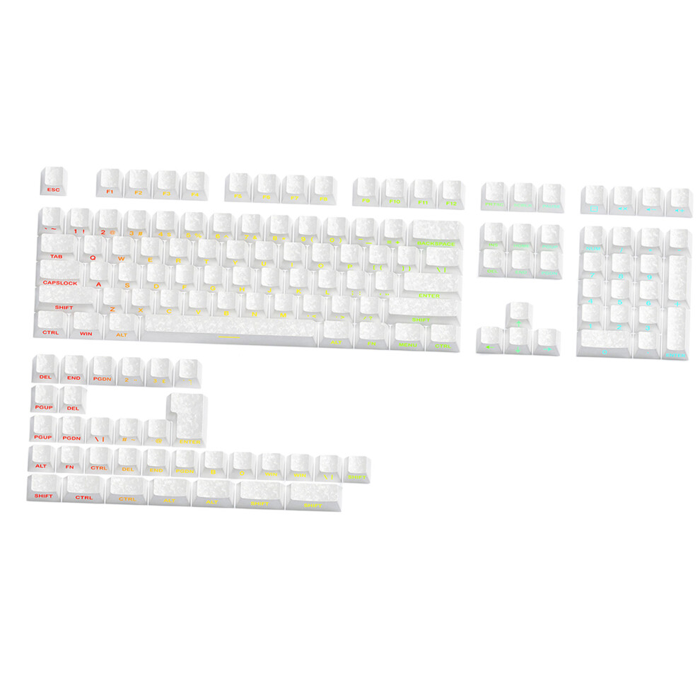 Pbt Pc 140 Key Backlight Keycaps Carbon Fiber Texture Side Printed Translucency White 7695001127837