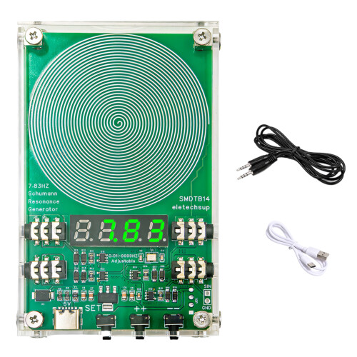 Schumann Waves Generator 7.83Hz Schumann Waves Generator Low Frequency Pulse Green