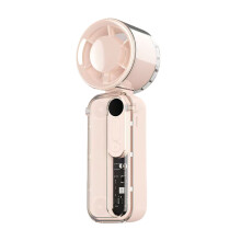 Portable Outdoor Handheld Fan 100 Speed Mini Cooling USB Rechargeable Control Pink