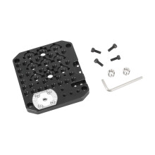 Aluminum Alloy Positioning Plate Multi Hole Board with 1/4 and 3/8 Threaded Hole Silver