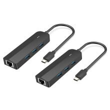 Multifunctional USB Type C Splitter Adapter With Ethernet And 3 USB3.0 Port 2