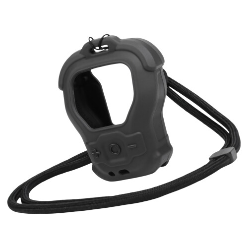 Ergonomic Silicone Shell For Wireless Speaker Features Anti Drop Design Lanyard Black