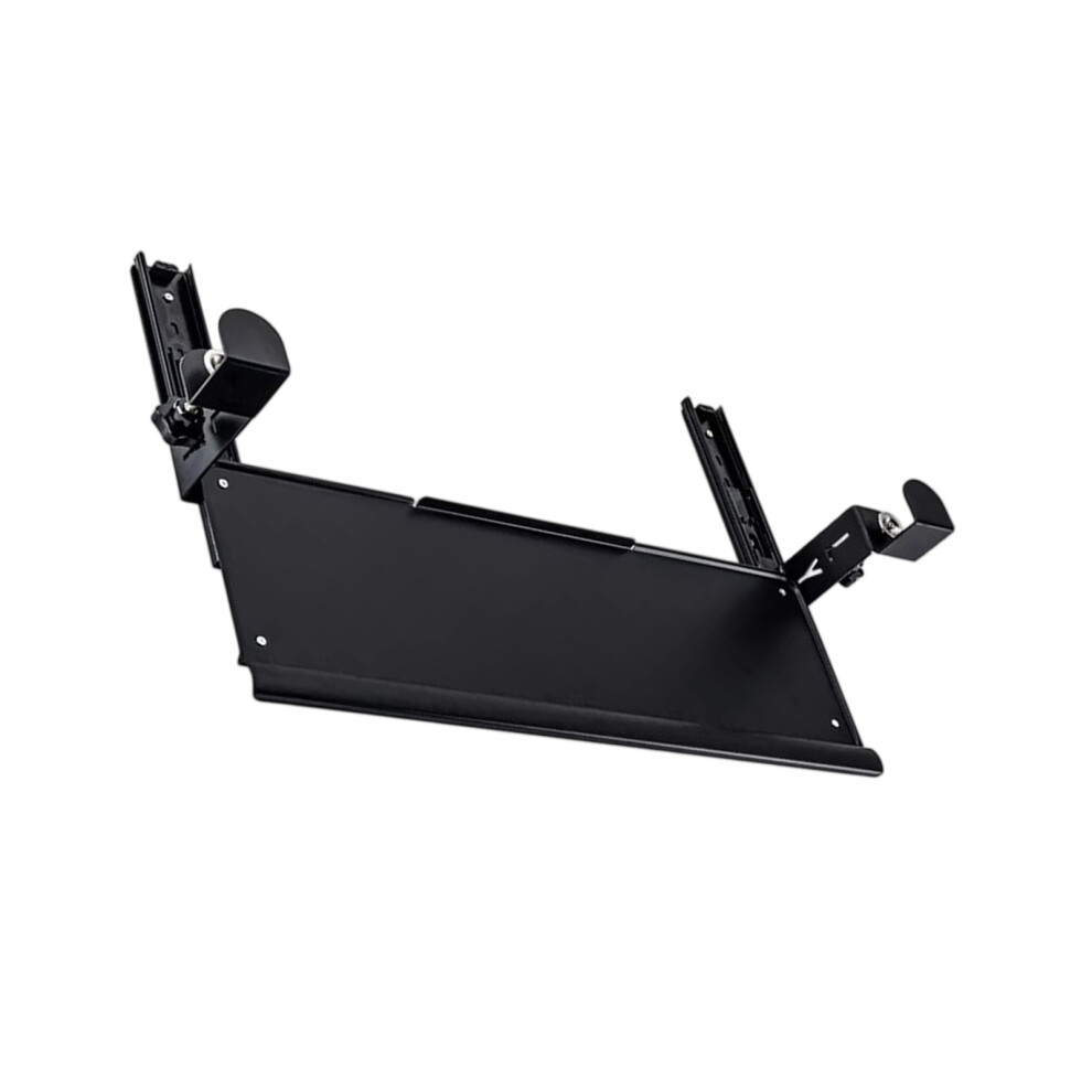 Metal Space Saving Keyboard Drawer Mounts Under Table Tray Without Drilling Black 7695001077378