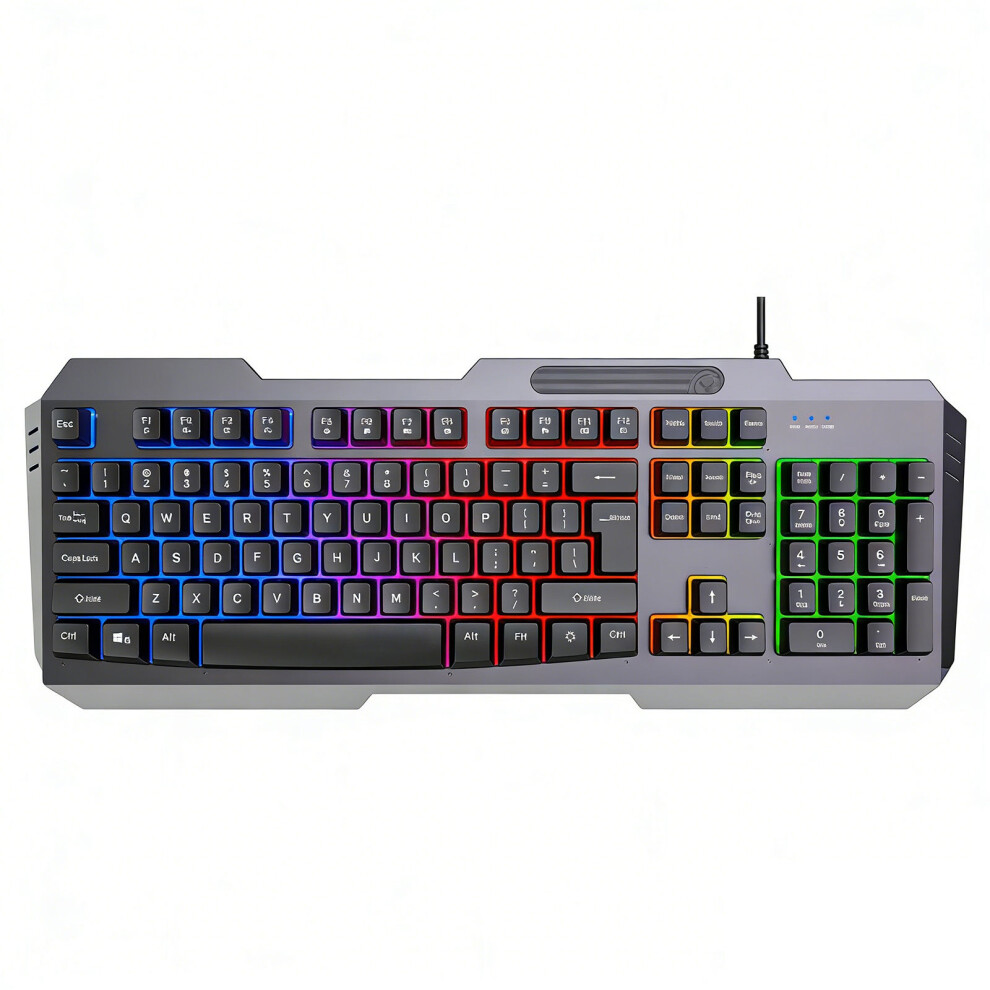 Ds600 104Key Corded Keyboard Mouse Option With N Key Anti Rainbow Keyboard Black/Light 7695001137065