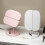 Multifunctional 3 View Makeup Mirror With Bright LED Lighting System Pink 1