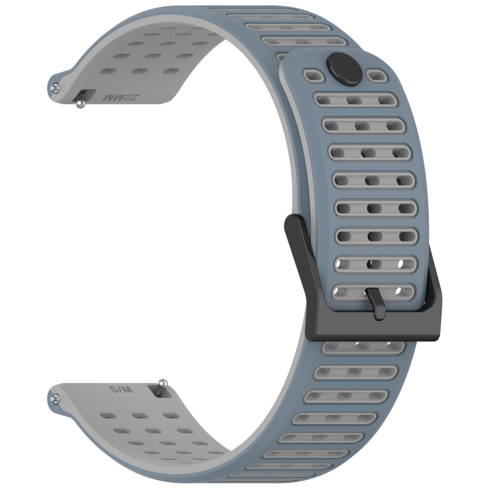 Silicone Replacement Straps For Vertical 2 22Mm Smartwatches Adjustable Sport Gray Blue 7695001117197