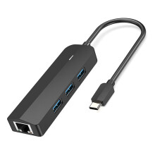 USB C To Ethernet Adapter With 3 USB3.0 Port And Gigabit RJ45 Networking Port 1