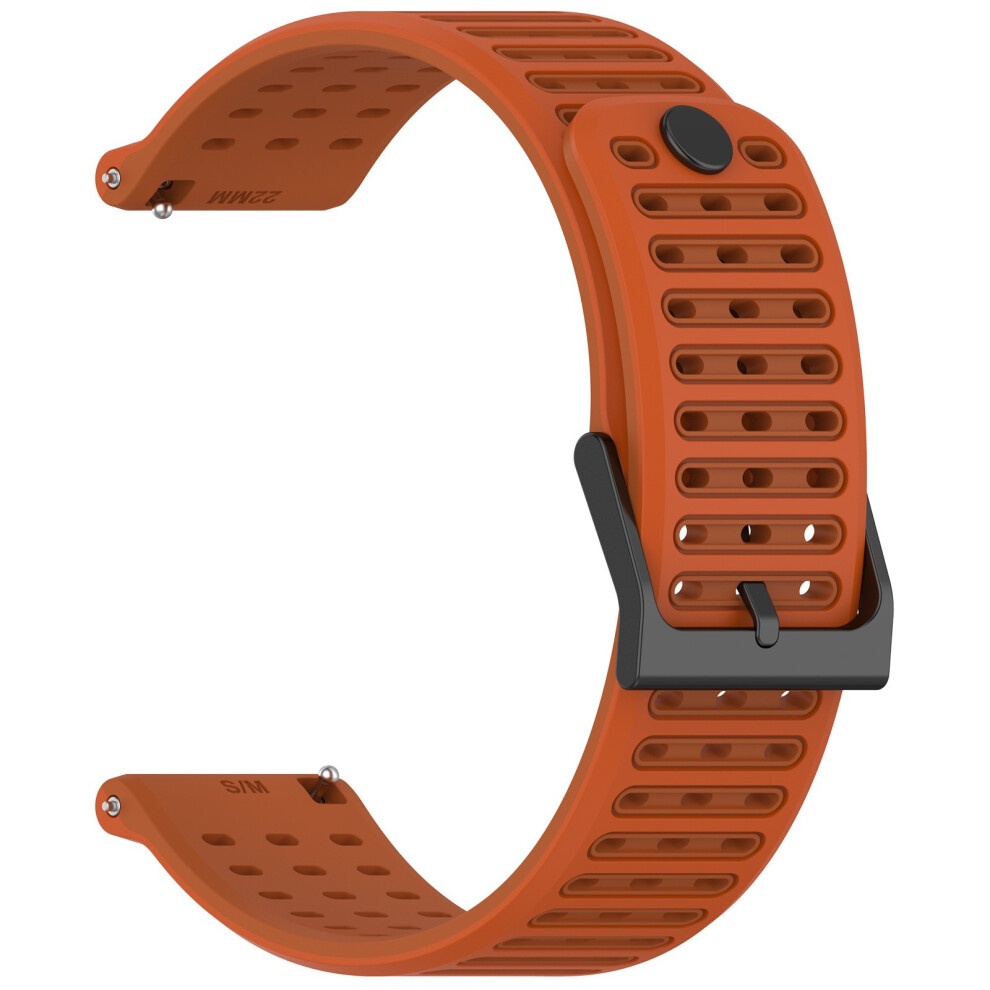 Universal 22Mm Adjustable Silicone Band For Vertical 2 Watches Sweatproof Orange 7695001116756