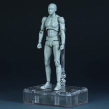 Artistic 15cm Flexible Jointed Mannequin High Detail PVC Ideal for Animation gray female